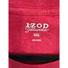 IZOD Men’s Saltwater Soft Wash Pocket Crew Neck T-Shirt Glossy Red Size XXL Tee