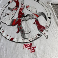 Lost Hills Jason Friday The 13th T Shirt Sz S White Huge Graphic Double Sided