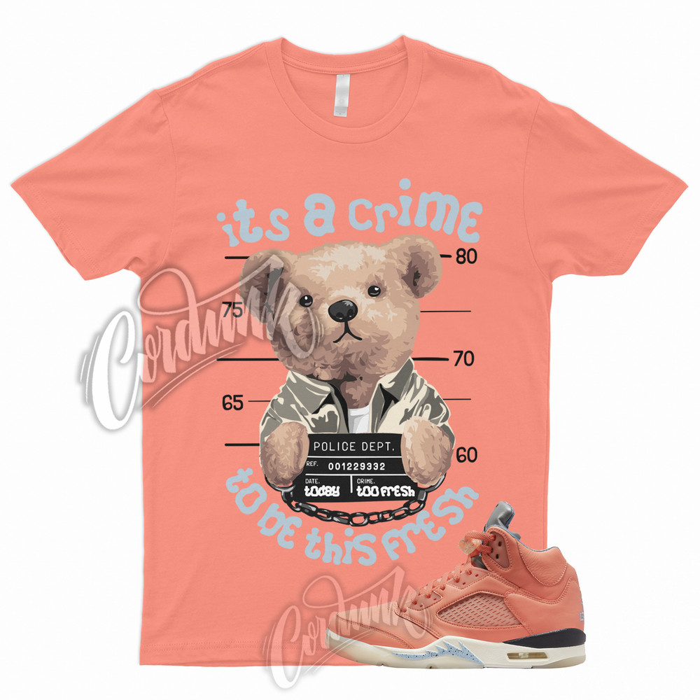 CRIME T for 5 Crimson Bliss Leche Blue Sail Shirt To Match 5 Coral Jordan