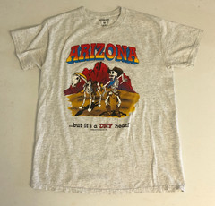 vtg Arizona Skeleton Cowboy/Horse T Shirt Sportex M 90s Southwest Graphic Tee