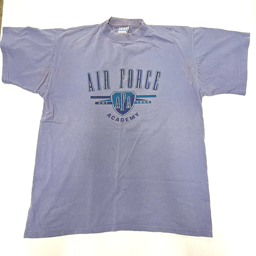 Vintage Air Force Academy T Shirt Est 1954 Gear For Sports USA Sz M Muted Purple