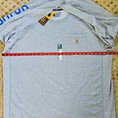 Carhartt Shirt Mens XXL Gray Force Long Sleeve Pocket UPF Vented Tee Workwear