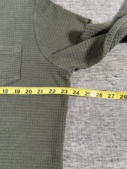 Marine Layer Waffle Thermal Shirt Mens Medium Large Green Long Sleeve Crewneck