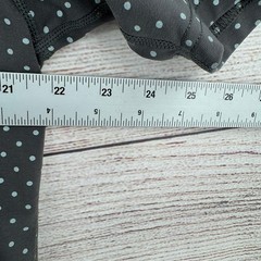 BYLT Drop Cut Lux Polka Dot Short Sleeve T-Shirt Mens XL Gray Stretch Round Hem