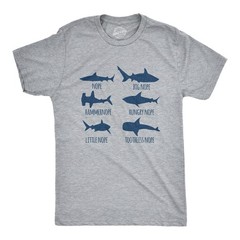 Mens Shark Nope T Shirt Funny Fear Of Sharks Breeds Graphic Novelty Tee for Guys