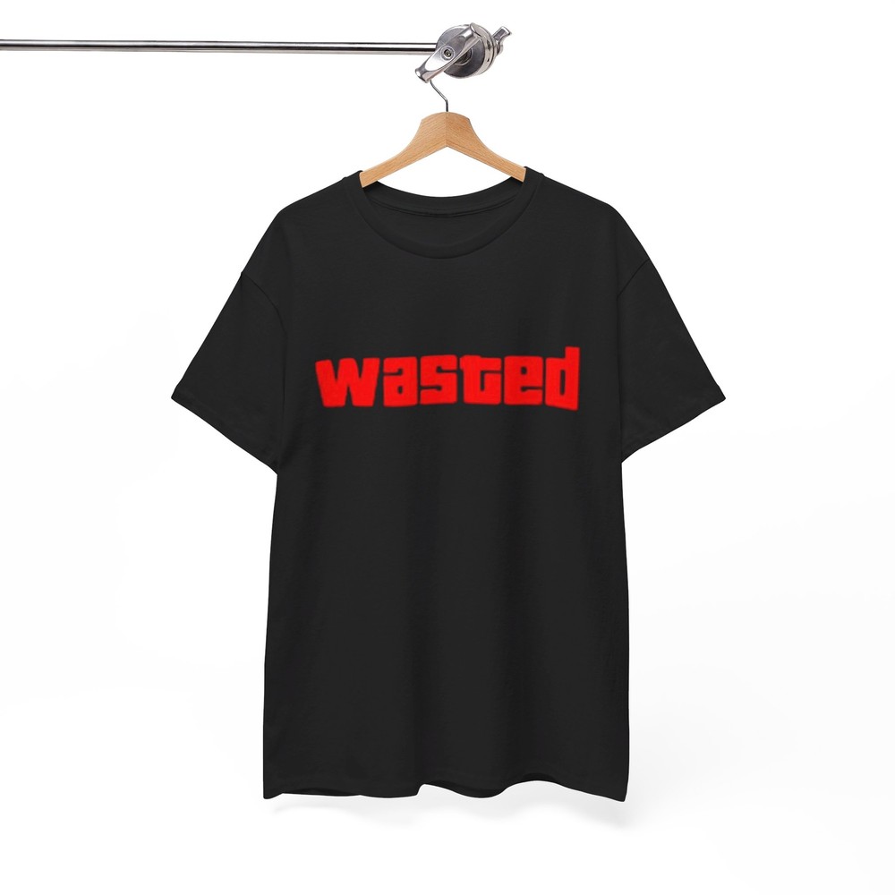 Wasted GTA Graphic Shirt Gaming Gamer Grand Theft Auto Unisex Heavy Cotton Tee