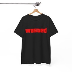 Wasted GTA Graphic Shirt Gaming Gamer Grand Theft Auto Unisex Heavy Cotton Tee