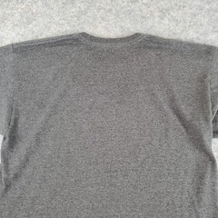 Active Shirt Mens Large Gray Crew Neck Short Sleeve Graphic Stretch Pullover