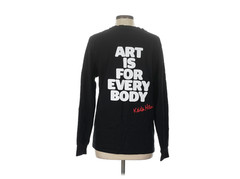 Keith Haring POP SHOP LS Crewneck Pullover Graphic Shirt Men Large Black