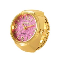 6Pcs Unisex Creative Finger Watch Round Dial Shiny Adjustable Strap Analog Qu…
