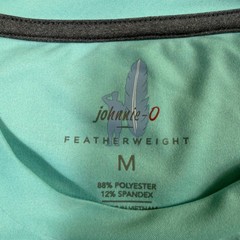 Johnnie-O Featherweight Shirt Mens Medium Blue Long Sleeve UPF 50+ Golf Stretch