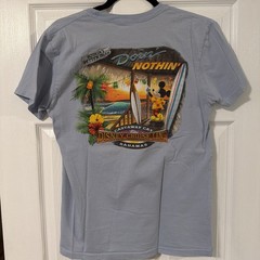 Disney Cruise Line Castaway Cay Mens T-Shirt Size M Blue Mickey Mouse Cruising