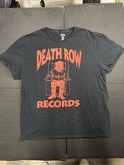 Death Row Records T Shirt XL Black Red Hip Hop Rap Graphic Ripple Junction