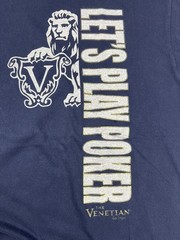The Venetian Shirt Mens L Blue Las Vegas Casino Resort Logo Tee Made USA Cotton