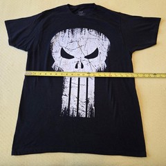 Marvel “The Punisher” Graphic T-Shirt Mens L Skull Graphic Black 100% Cotton