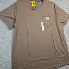 CARHARTT FAST DRY Shirt Mens XL Brown FORCE WORK Stretch Relaxed Fit Sun NWT