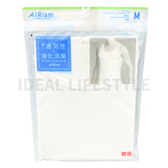 UNIQLO AIRism Anti-Odor Mesh Tank Top Black/White S-4XL Sleeveless 464310 NWT