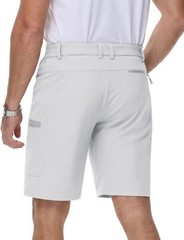 MAGCOMSEN Men’s Hiking Shorts Lightweight Quick Dry Stretch Cargo 36, White