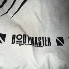 Vintage Bodymaster Crop Top Shirt Mens Large Bodybuilding Lifting Gym Beach