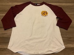 VTG SPORT TEK BASEBALL RAGLAN ASU GYMNASTICS GRAPHIC ( MENS M ) DISTRESSED
