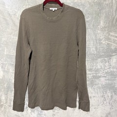 Cotton Citizen Waffle Knit Long Sleeve Mens Large Gray Thermal Shirt