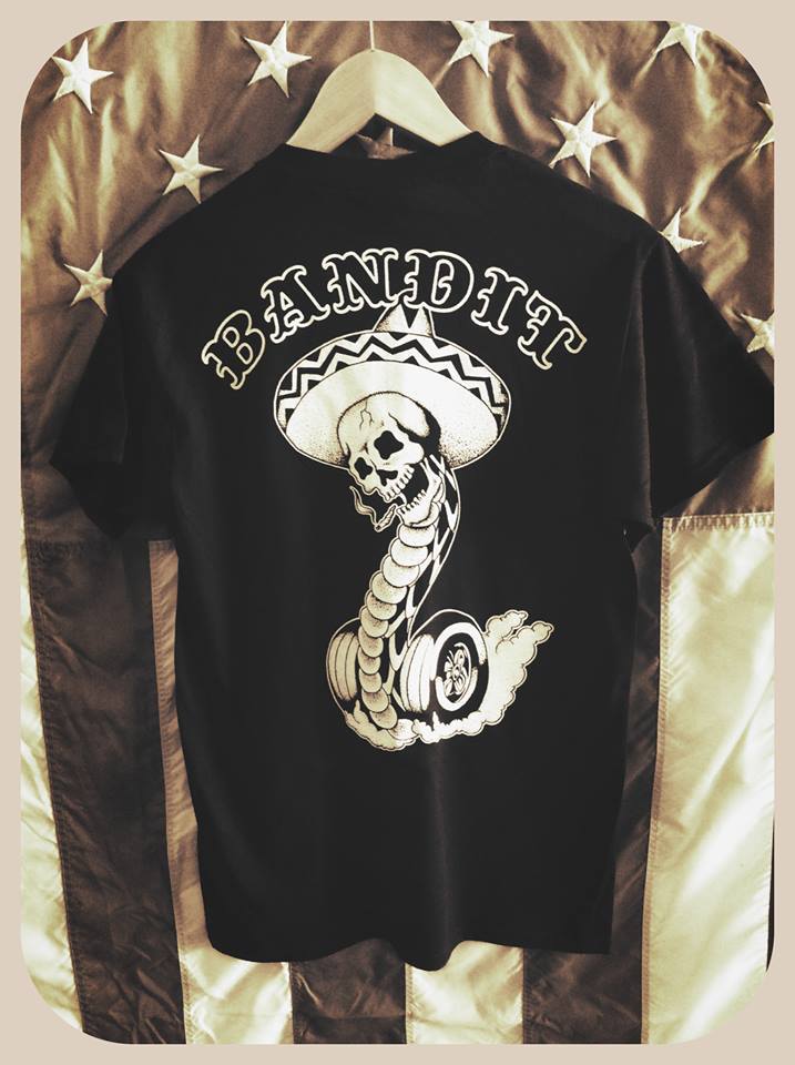 BANDIT wheeled snake bandido outlaw biker chopper frame gas tank vintage