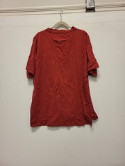 Austin Clothing Co Henley Shirt Men XXL Red Short Sleeve 100% Cotton Button Top