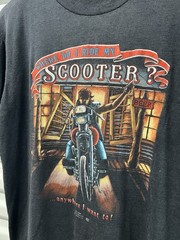 Vintage Harley Davidson 3D Emblem Shirt Mens L Where Do Ride My Scooter USA 1986