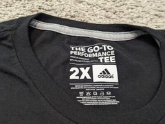 Adidas T Shirt Mens 2X USA Tee Black Red White Blue Patriotic Flag Climalite