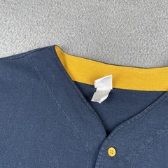 Vtg Badger Sport Baseball Button Up Shirt XL Blue & Yellow Peñasco New Mexico