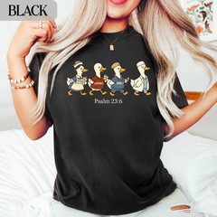 Christian Nurse Psalm 23 6 T-Shirt Shirley Goodness Mercy Goose