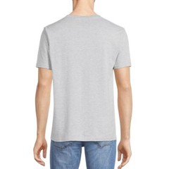 Holiday Time Men’s Santa Don’t Stop believing Graphic Tee Light Grey classic top