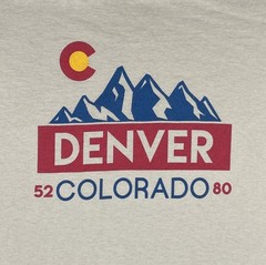 Denver Colorado 5280 Mens T-Shirt Size XL Off-White Short Sleeve