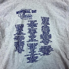 Memorial Day Classic Gildan T-Shirt Mens Large Grey Triple Crown Sports Graphic
