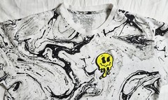 Brisco Brands Men’s Crew Neck T Shirt Size XL All Over Print Black White