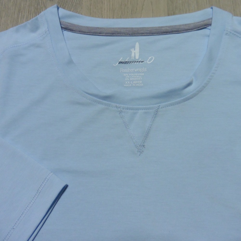 JOHNNIE O Mens 2XL XXL THE COURSE KONA BLUE T SHIRT PERFORMANCE GOLF TEE AQUA