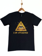 DTF Custom Made – I AM AWAKENED Short Sleeve T-Shirt – Black SML