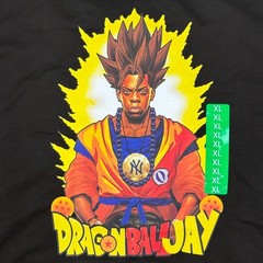 Qualified Denim T-Shirt Mens XL Black Dragon Ball Jay Graphic Tee Mashup NWOT