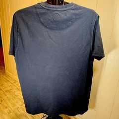 Common People Men Shirt Medium Pull Over blue popcorn texture Chest Pocket New