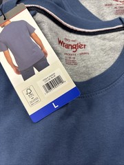 Wrangler Men’s Indigo Blue Short Sleeve Pocket Tee T-Shirt US Size Large