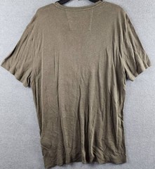 John Varvatos Linen Blend Chain Skull Tee Men’s XL Olive Leaf Crewneck Pullover