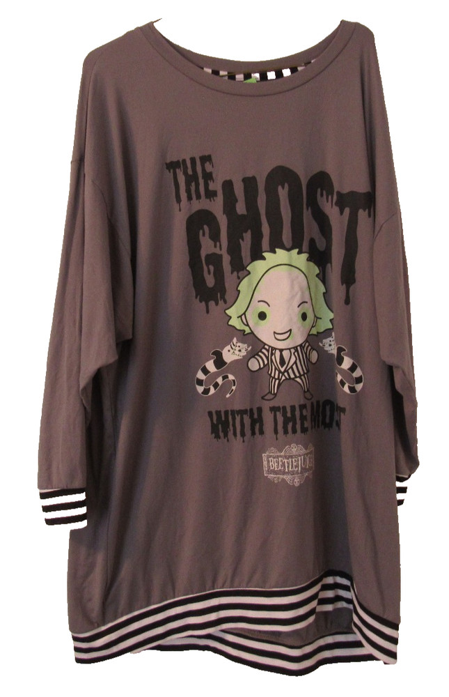 Beetlejuice Tee Shirt Ghost With The Most Size XL/XG ( 16-18) Longsleeve