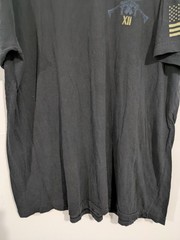 American Apparel Men’s 2XL Black “Warrior XII” Patriotic Graphic Crew Neck Tee