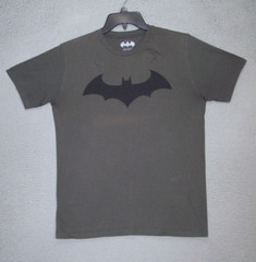 Batman Shirt Adult Medium Army Green Graphic Logo Short Sleeve Comics Movie Mens