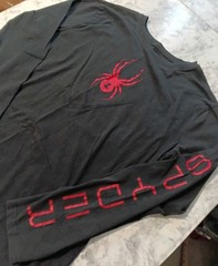 Spyder T-shirt Men’s Size XL Black Long Sleeve Logo Graphic 100% Cotton