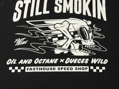 FASTHOUSE – Men’s Short Sleeve L – LARGE – Black – FAST HOUSE F/H – Still Smokin