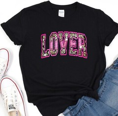 Lover Shirt, Leopard Pattern T-Shirt, Valentines Day Tee, Gift for her