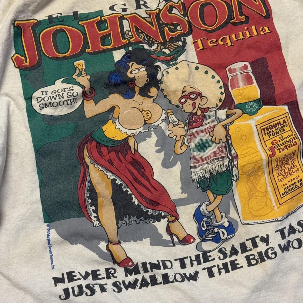 Big Johnson Tequila Graphic T Shirt retro tee Heavy Cotton Unisex NH25164