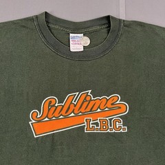 Vintage Sublime Script Logo LBC Green T-Shirt Size Large 1999 – used