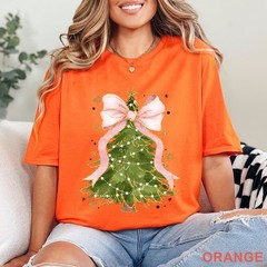 Christmas Tree Bow Shirt, Christmas Shirt for Women, Christmas Tree Shirt 203707
